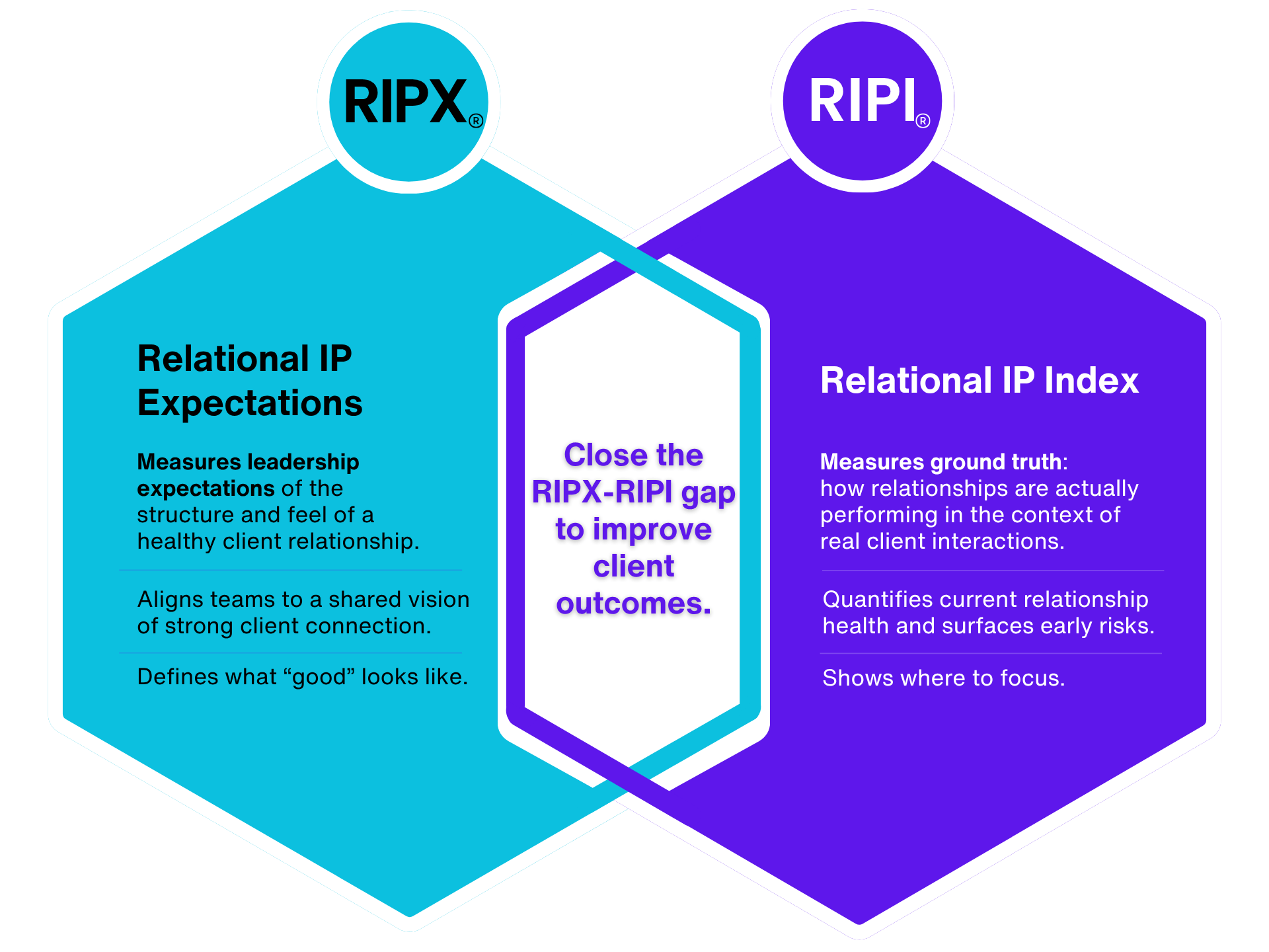 RIPX and RIPI diagram showing the relationship between expectations and reality